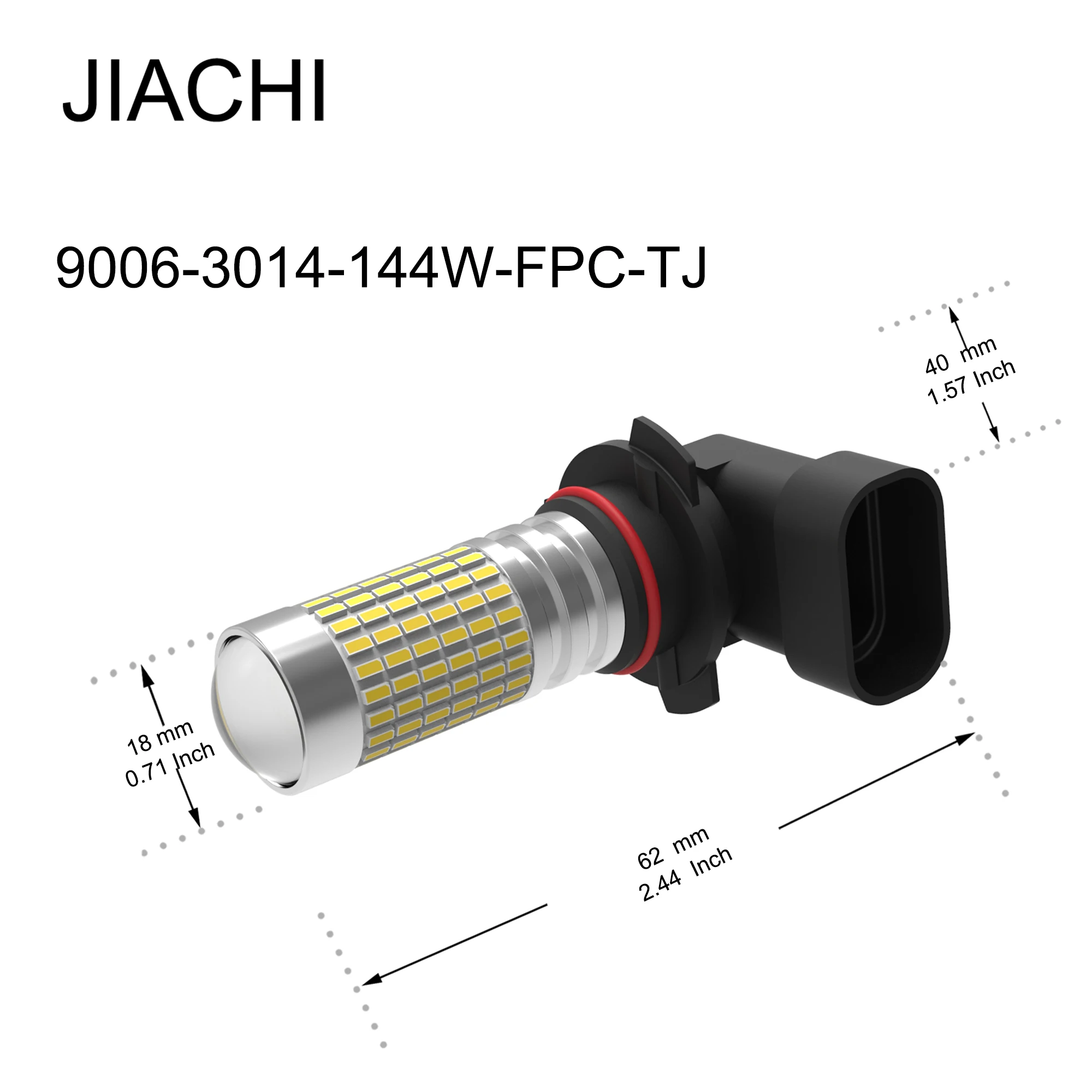 JIACHI 자동차 Led 전구 안개등, 9006 HB4 9005 HB3 자동차 DRL 주간 주행등, 흰색 도매, H8 H16 H11 H7, 12-24V, 1400LM, 50 개