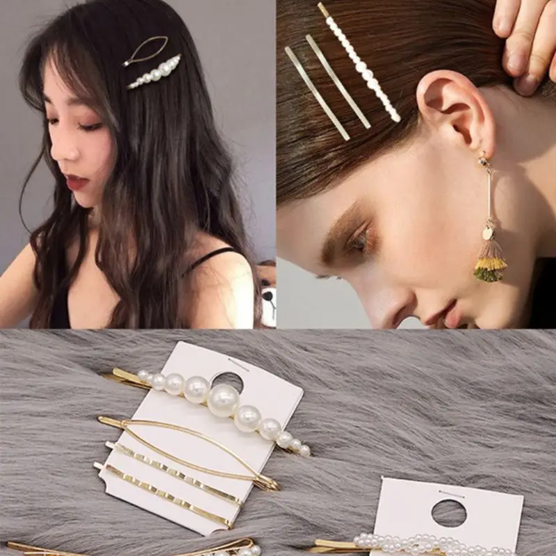 

Korean Style Hair Pin Sweet Vintage Hair Clips Pearl Decoration Ins Hairgrip Hair Accessories