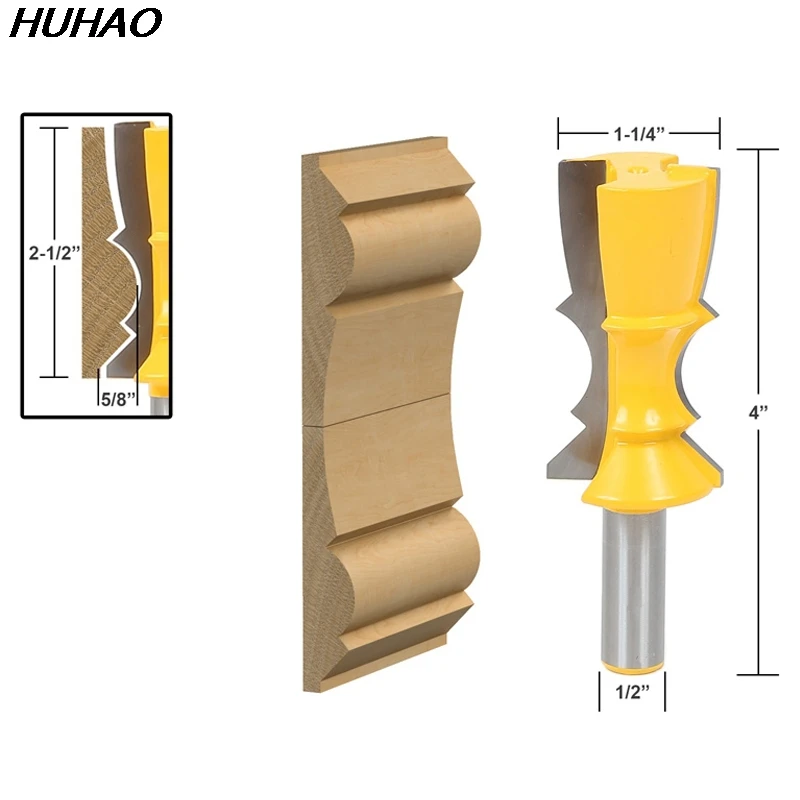 

1pcs Large Reversible Crown Molding Router Bit 1/2 shank