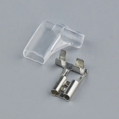 

20x 4.8mm Female RA Flag Spade Tin Plated Terminal Connector + Insulate Case