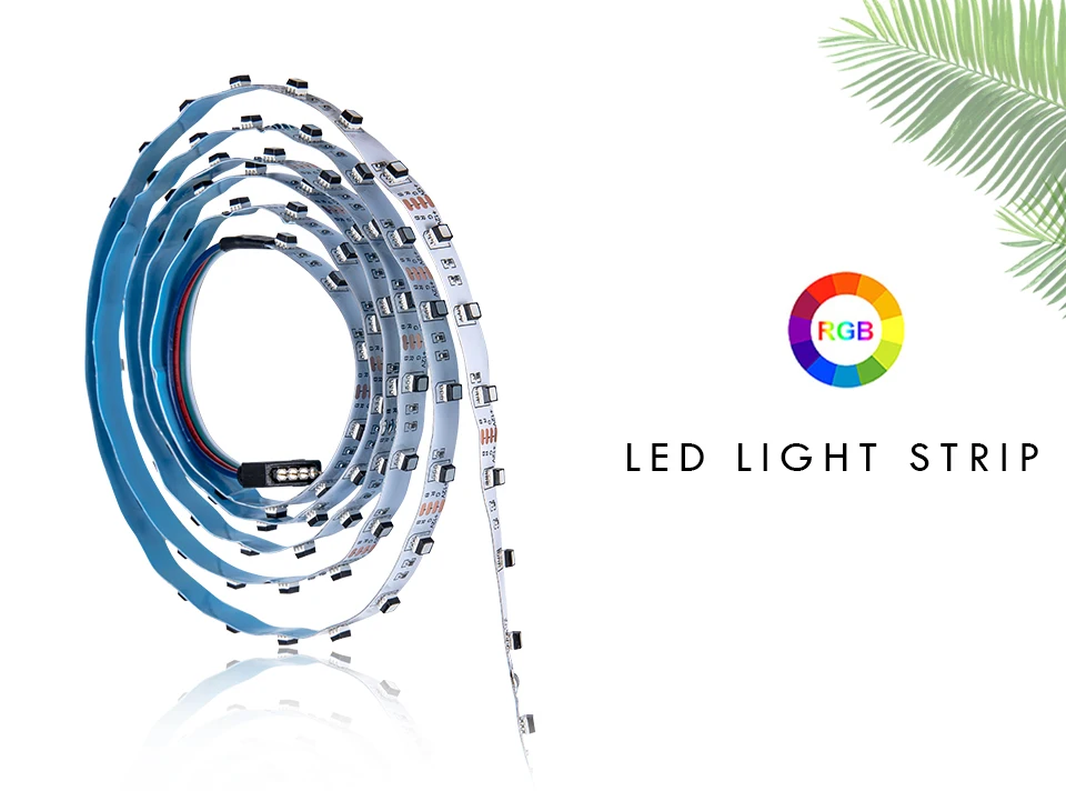 EeeToo Colorful Lamp Night Light LED DC 12V SMD 3535 Atmosphere Nightlight 60 120 LEDsm Diode Ribbon 4Pin RGB LED Strip Light (2)
