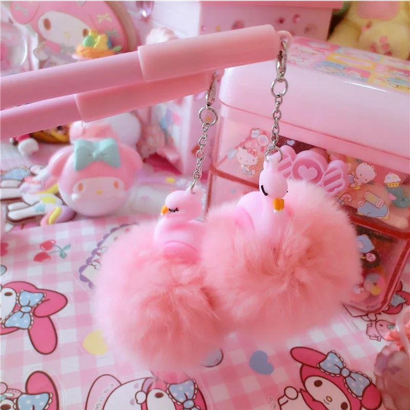 Милые розовые ручки единорога милые девушки Фламинго гелевые ручки меховой шарик-подвеска обычные ручки для детей канцелярские принадлежности для студентов школьные принадлежности