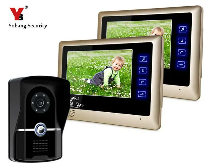 Yobang Security 7"Video Doorbell Rainproof Door Camera System