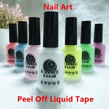15 мл Белый Peel Off Жидкость Nail Art Ленты Латекс Ленты Частокол For Easy Clean База Гелевое покрытие