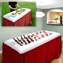 Free shipping Bigmouth Inflatable floating Buffet and Salad Serving Bar – White Drink Storage Holder Swimming Pool party boat