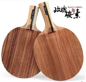 

JANUS rose pure wood carbon fiber 7 layer profession Table Tennis Ping Pong Combo Paddle Racket long short handle racket