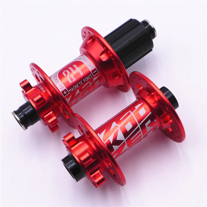 KOOZER MF480 MTB концентратор 32 отверстия дисковый тормоз горного велосипеда подшипник ступицы трещотка системы - Цвет: red thru shimano