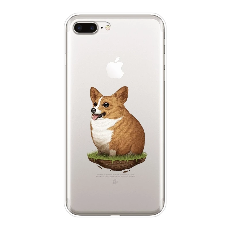 No.7 ТПУ задняя крышка для iPhone X XR XS MAX 8 7 6 S 6 S Мопс Собака Французский бульдог силиконовый мягкий чехол для iPhone 8 7 6 S 6 S Plus чехол для телефона - Цвет: No.7
