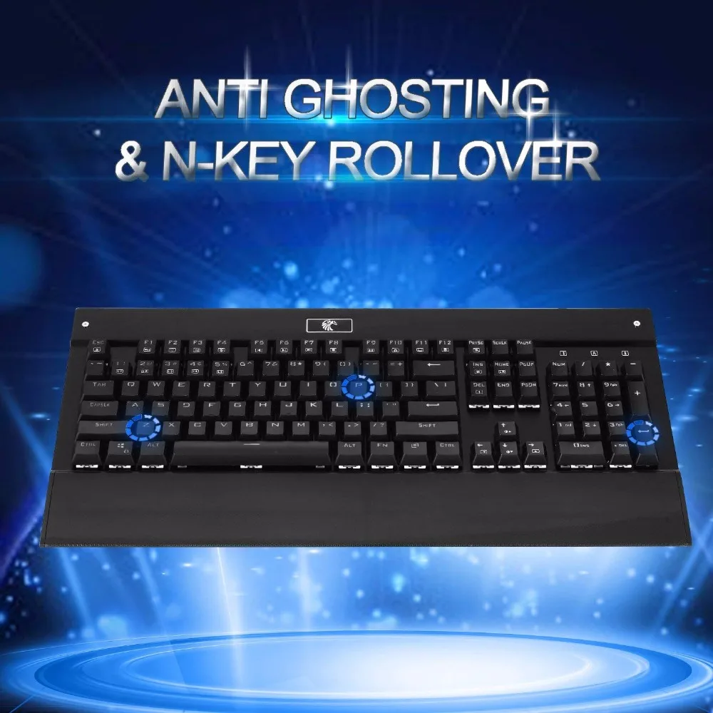 E-Element Z-77 RGB Механическая игровая клавиатура, программируемая RGB подсветка, DIY синие переключатели, подставка для запястья, 104 клавиши против ореолов
