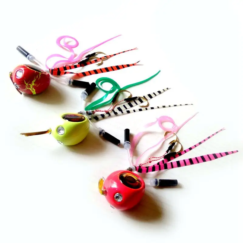 С колокольчиком 3 шт 120 г/100 г/80 г/60 г Kabura Slider Snapper/Sea bream Bottom jig head lead Jig jigging Lumious lure