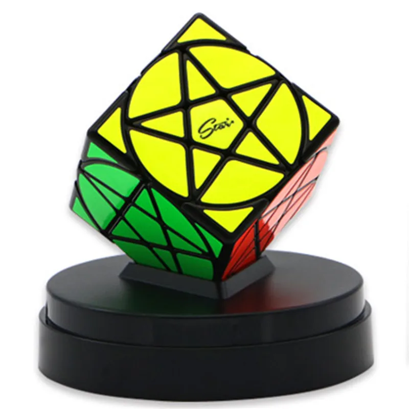 

QIYI MOFANGGE Pentacle Cube Strange Shape Magic Cube Puzzle Cube Kids Toys Black/White PVC Sticker Twisted Cube
