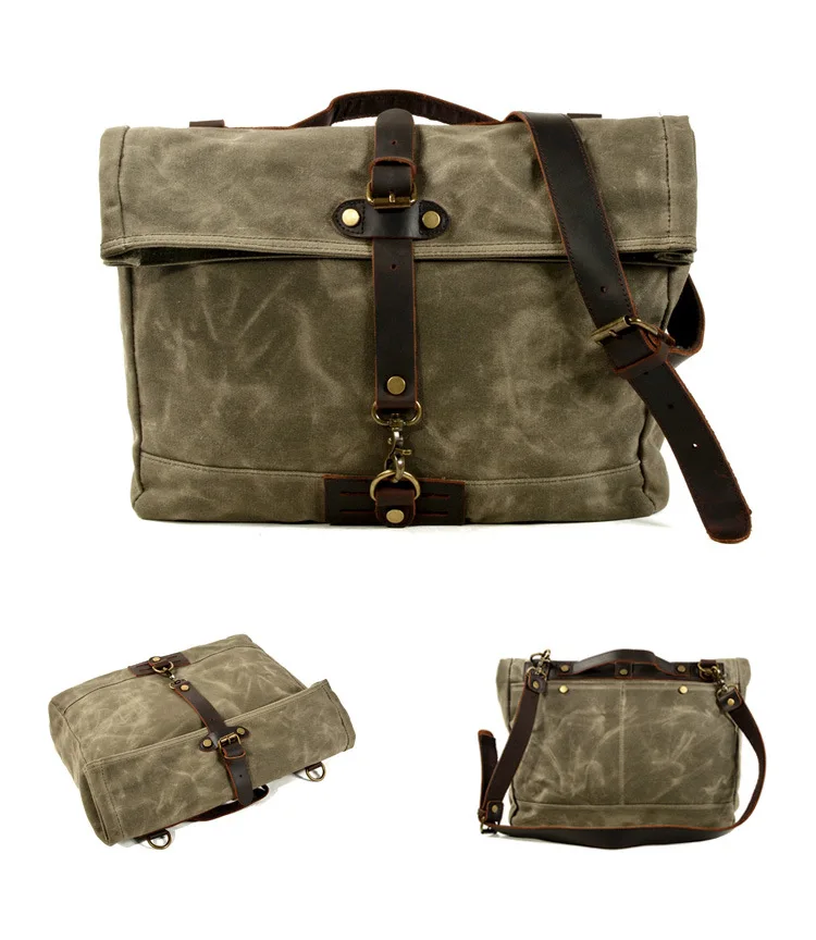 Waxed Canvas Messenger Bag