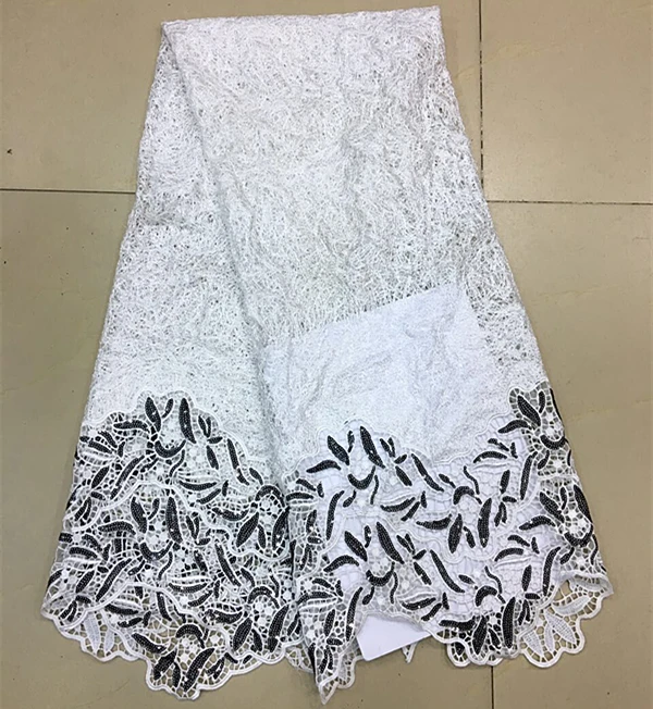 

High quality African cord lace fabric fashion guipure lace fabric new arrival for nigerian wedding lace for shipping