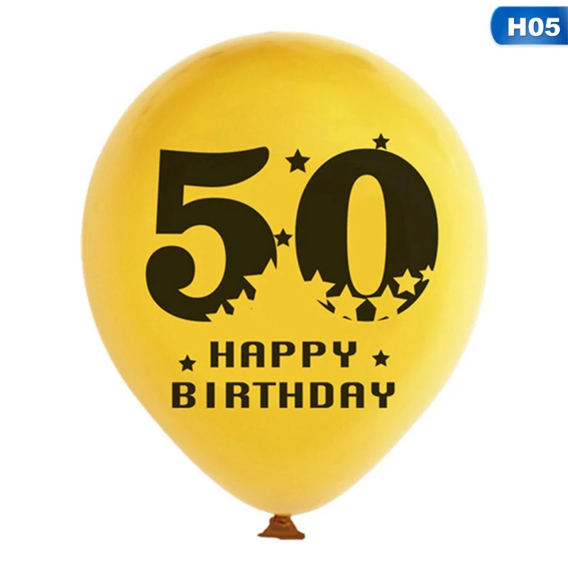 10 шт. на день рождения цифровой баллон латексный шар номер 20 30 40 50 60 лет 1-й 2-й день рождения украшения для детей - Цвет: 05