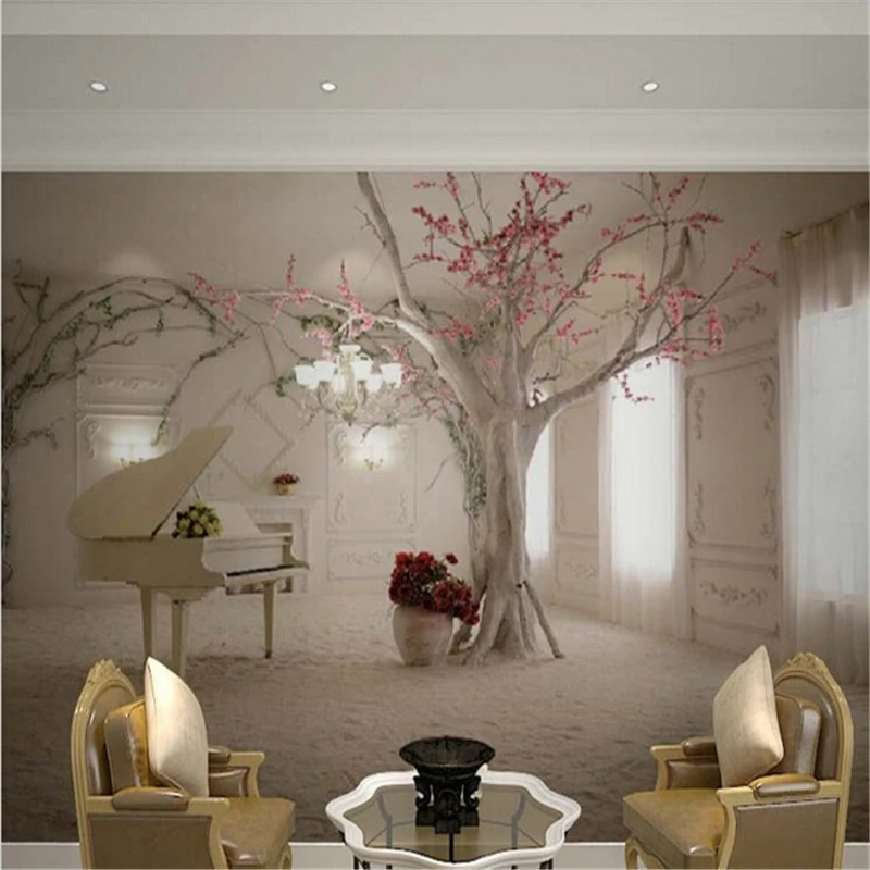 beibehang Custom 3d mural wallpaper TV backdrop sofa three-dimensional space to expand 3d photo wallpaper