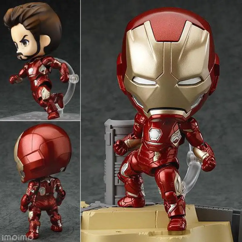 

Iron Man Avengers Tony Stark Q Version Clay Anime Pvc Model Collection Action Figures Girls Kids Lover Children Christmas Gift