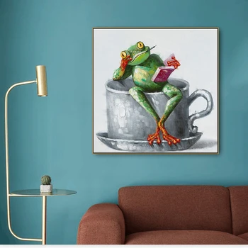 

Watercolor Frog Animals Canvas Painting Wall art Picture for Living Room Bedroom Art Poster Decoration Picture Morden Print Wall