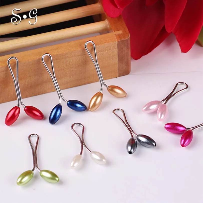 

12pcs Imitation Pearl Brooches Pin For Women Scarves Exquisite Water Drop type jewelry Stainless Steel Women's Brooch Barrette