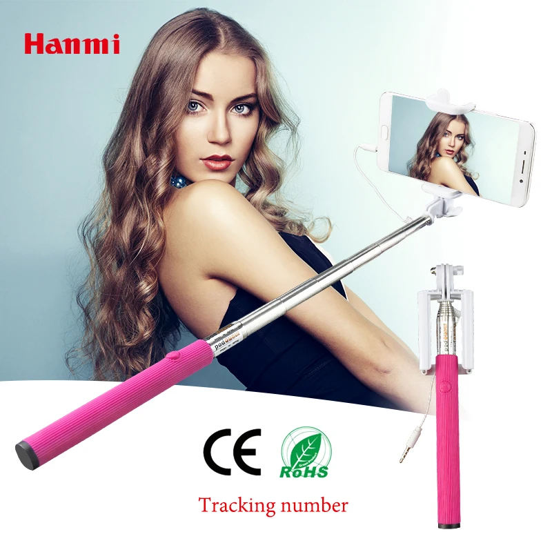 

Hanmi Mini Self Sticks Foldable Seflie Stick Tripod Wired Monopod Selfie Stick For iPhone IOS Samsung Xiaomi Android Smartphones