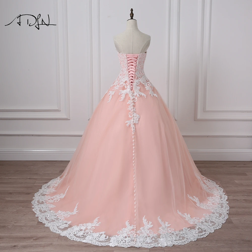 ADLN Quinceanera Ball Gown Dresses Appliques Sweetheart Tulle Corset Masquerade Debutante Prom Gown