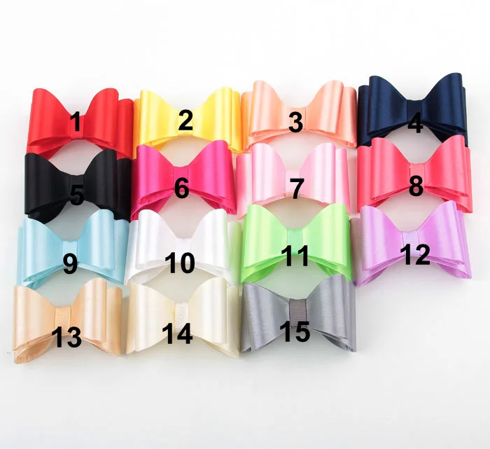

Yundfly 30pcs Newborn Luxe Hair Bows For Headbands Hair Clips PVC Satin Bow For Kids Girls Hair Accessories