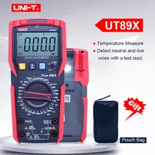 Цифровой мультиметр UNI-T UT89X; AC DC Напряжение измеритель тока; Амперметр Вольтметр Сопротивление температура тестер; NCV/Live провода тест