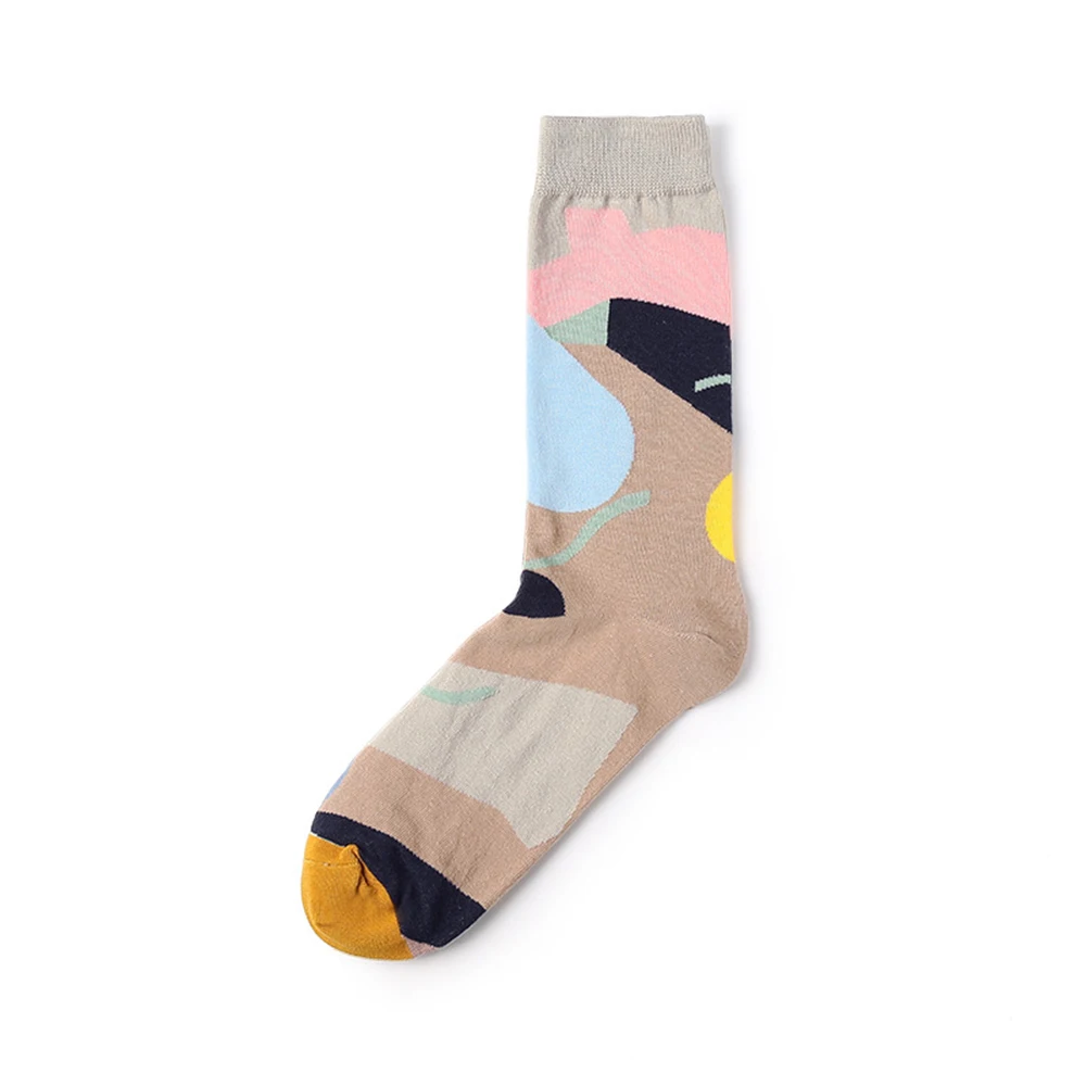 Big Flower Series Cotton Socks Women Men Summer Casual Unisex Socks Contrast Color Anti-friction Funny Plant Animal Print 9336