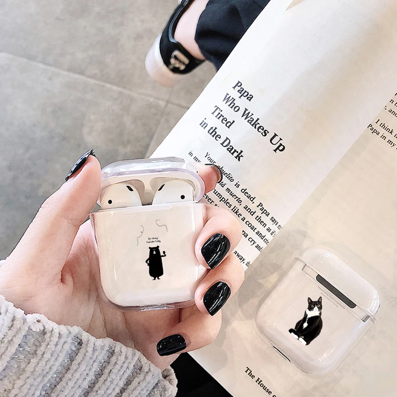 Чехол с мультипликационным принтом для Apple airpods чехол наушников милым питомцем