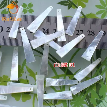 

100pcs/lot 7x30mm Natural White Ladder Mother of Pearl shell for DIY Jewelry Rectangle MOP Pearl shell For Earrings