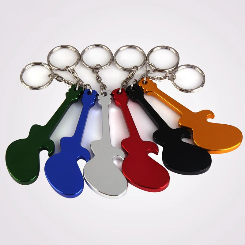 

Outdoor EDC Multifunction Creative 1 Pcs Guitar Shaped Beer Opener Aluminum Alloy Bottle Opener Keychains Handy