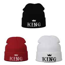 Новинка г. KING вышитые теплые зимние шапки для мужчин и женщин, Лыжный спорт в стиле хип-хоп вязаные шапочки