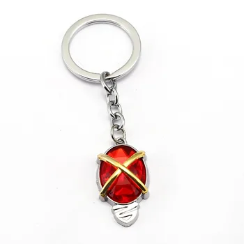 

12pcs/lot Hot Anime Shakugan no Shana Keychain Red Crystal Key Ring Holder Chaveiro Key Chain for car Fashion Jewelry