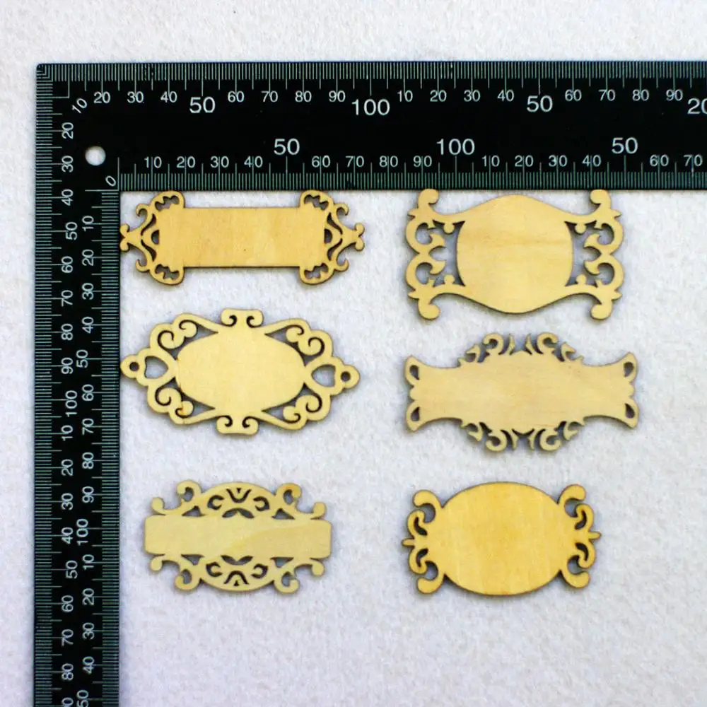 Qjing 72 шт./лот 6 расписных вывесок формы шпона DIY Скрапбукинг ремесла украшения дома аксессуары Embelishment WF041