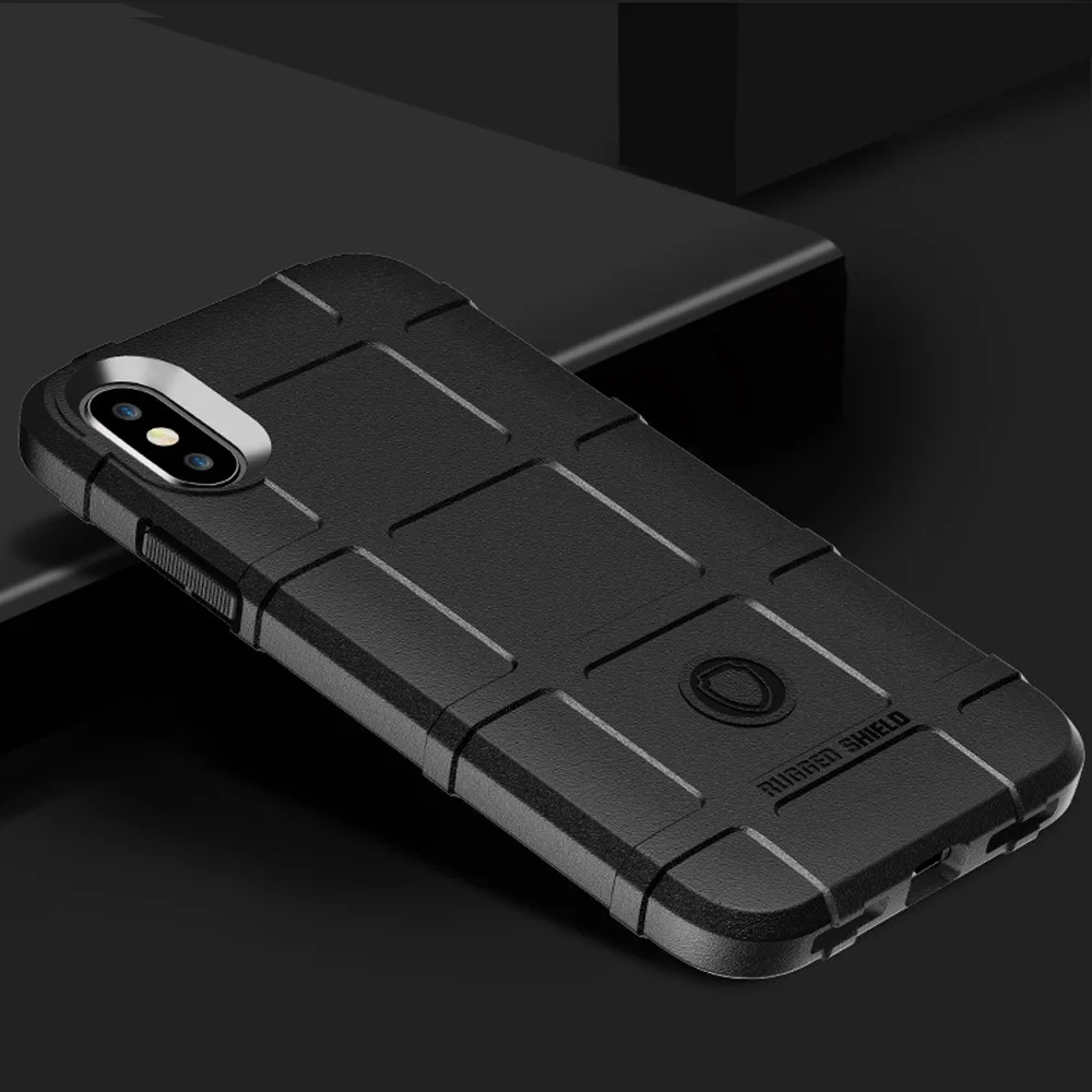 Hybrid Armor Case For iPhone XS Max Shockproof Matte Anti Fingerprint Hard TPU Back Cover For
