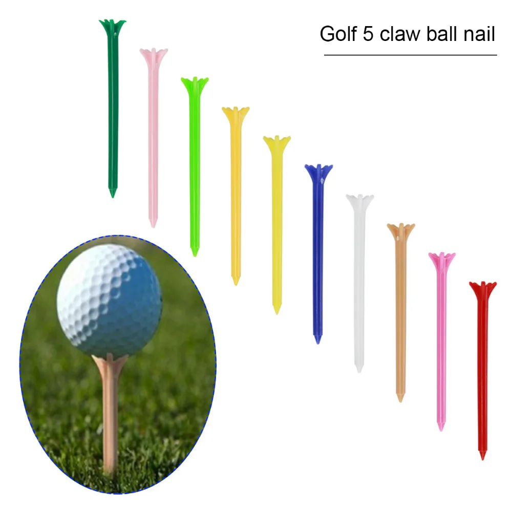100 قطعة/المجموعة جولف 5 مخلب الكرة مسمار صناعيا اللون الصلبة خشبية كرة جولف المسامير الرياضة في الهواء الطلق الغولف المحملات إمدادات إكسسوار...
