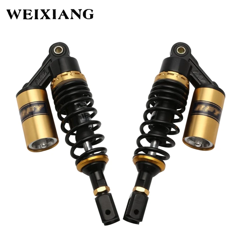 

280mm Pair Motorcycle Air Rear Shock Absorber For Go Kart Scooters Sport Street Bike Black Gold