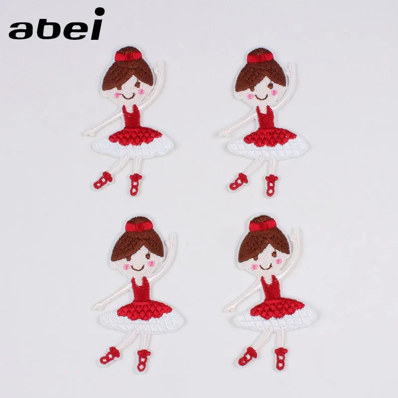 10pcs/lot Cartoon dancing Girl Patch Wholesale Price Embroidered Patches For Clothes Jeans Backpack Sewing Appliques Fabric | Дом и сад