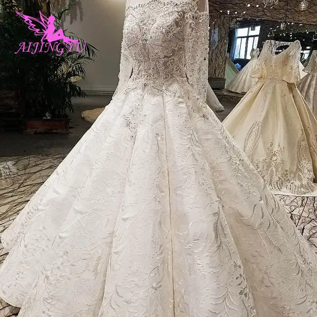 AIJINGYU Bridal Dresses Design Gowns Outlet Muslim Sri Lanka Gorgeous Outfits White Boho Gown