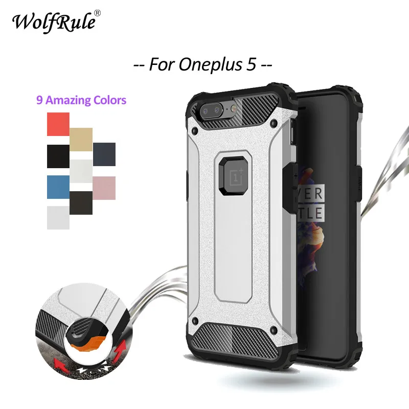 

WolfRule Case For Oneplus 5 Cover TPU & Plastic Armor Case For One plus 5 Shockproof Cover For Oneplus 5 Case A5000 5.5 inch
