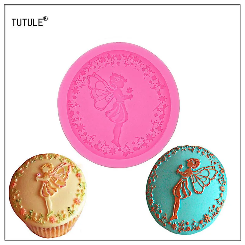 

Gadgets Fondant molds Butterfly Fairy Angel Girl Silicone Fondant Bake Paste Mold DIY Cake Decorating Polymer Clay Resin Candy