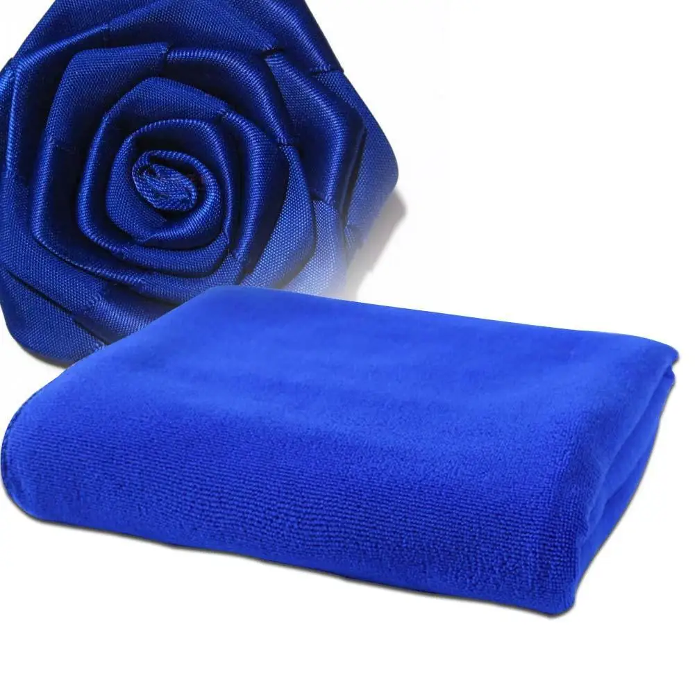 Ultrathin Absorbent Microfiber Washcloth Blue Beach Towels Swimwear 25*