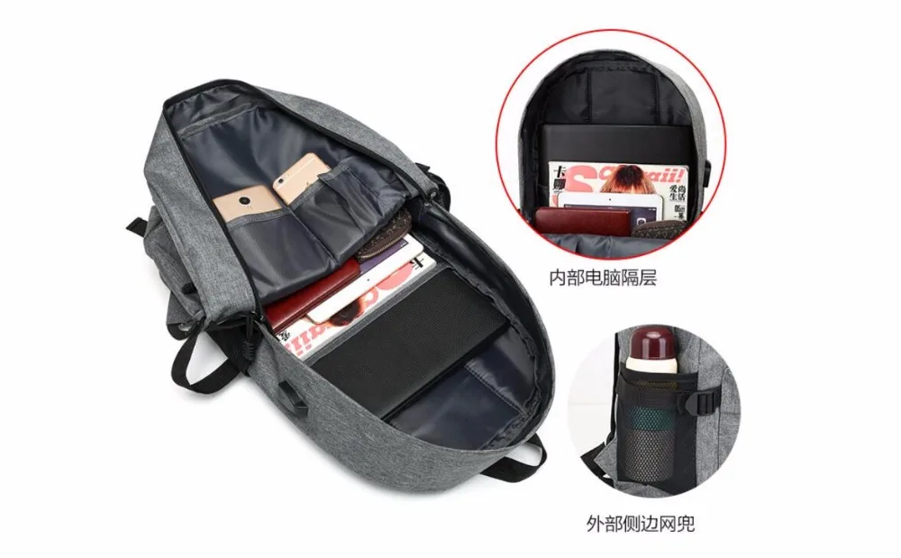 Европейский и американский модный Оксфордский тканевый рюкзак с красивым принтом Повседневная USB розетка зарядка бизнес ноутбук рюкзак мужские сумки