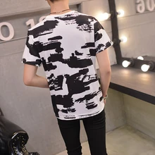 Japanese Style Tshirt Mens Camouflage 2016 Summer Vintage Print Camo T-shirt Men Bottoming Shirt Tide White Camouflage T Shirt
