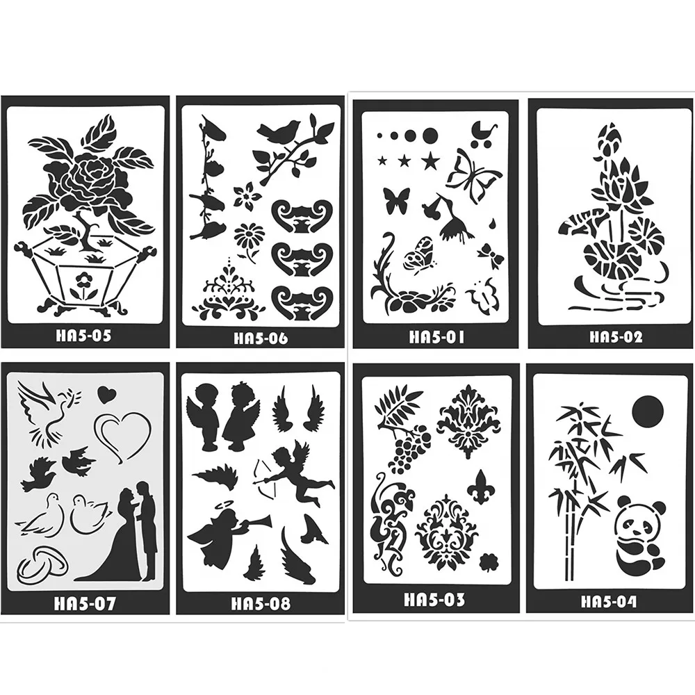 

Bullet Journal Stencils 10 Different Patterns 15 x 21cm Plastic Planner Stencils Drawing Templates Set For Notebook, Diary