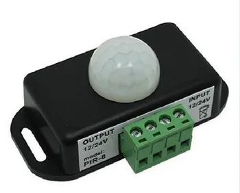 

Free Shipping 2pcs Fashion Exquisite DC 12V/24V Body Infrared PIR Motion Sensor For LED Light Strip Automatic