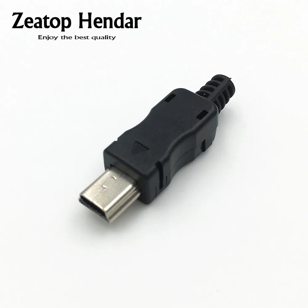 100 шт. DIY USB 2 0 Mini 5 Pin штекер Тип B сварочный разъем 4 в 1 адаптер Черный |