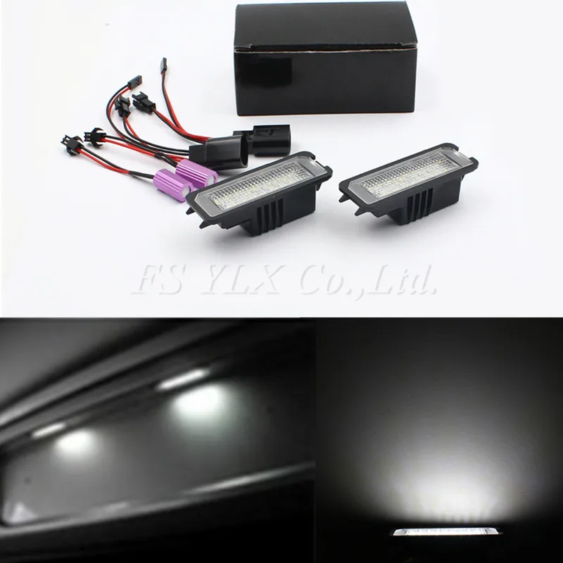 

2 x LED Number License Plate Lamps OBC Error Free 18 LED License plate light for vw Golf5 Golf6 for Porsche Cayenne 2011-2013