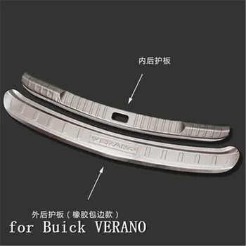 

high quality Stainless Steel Rear Bumper Protector Sill Trunk Tread Plate Trim For Buick VERANO 2018 Car styling 2PCS