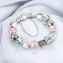 Любовь серебряный Сердце Звезда кристалл оберег бусины для браслета Роскошные подходят для женщин браслеты и браслеты Винтаж Pulseira ювелирные изделия подарок