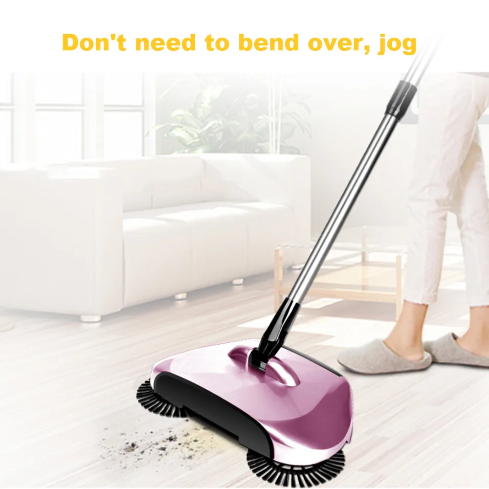 Magic Broom Sweeping Machine Hand Push Plastic Household Broom Set